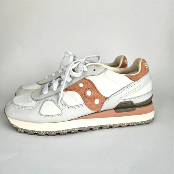 Saucony Shadow Original Retro inspired Sneakers, Women's 7, white and pink - Picture 1 of 6